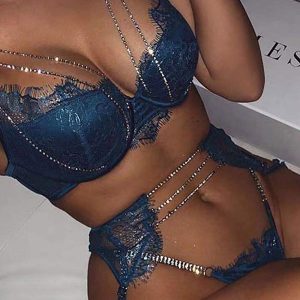 Ensemble de lingerie sexy - bleu